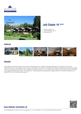 Joli Chalet 10 - Altitude Immobilier