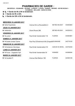 pharmacies de garde