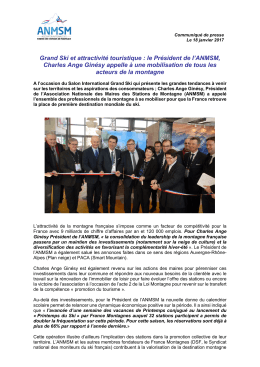 Grand Ski et attractivit&eacute; touristique : le Pr&eacute;sident de l - Tarbes
