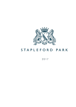 Wine List  - Stapleford Park