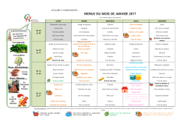 menu de cantine - Mairie de Saint