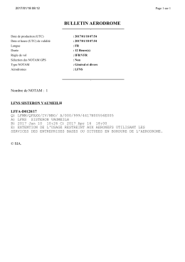 bulletin aerodrome - Helices E