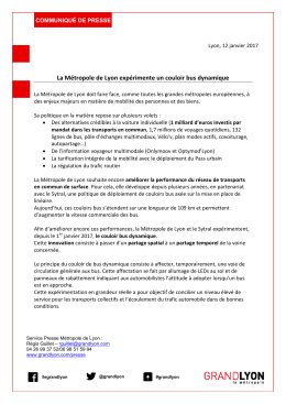 La Métropole de Lyon expérimente un couloir bus dynamique
