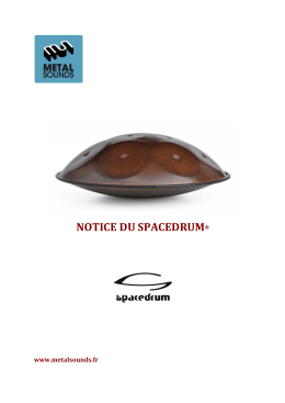 NOTICE DU SPACEDRUM&reg;