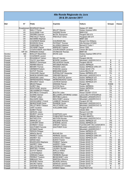 Liste des engagés au format PDF