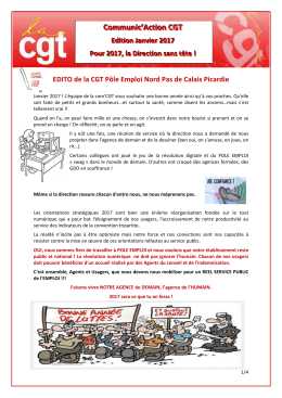 Communic`Action CGT janvier 2017