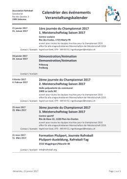 Calendrier actuel