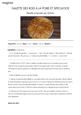 galette des rois a la poire et speculoos