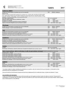 tarifs - Mobilys