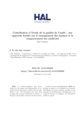 th&egrave;se de doctorat. In&egrave;s GA... - Tel