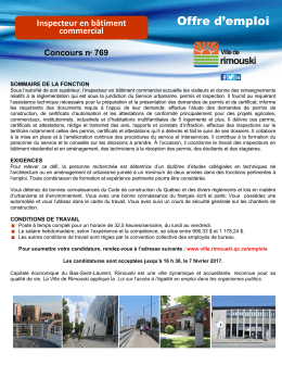 Offre d`emploi