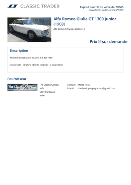 Alfa Romeo Giulia GT 1300 Junior (1969) Prix ​​sur demande