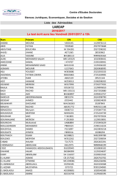 Liste LAREAP 16-17