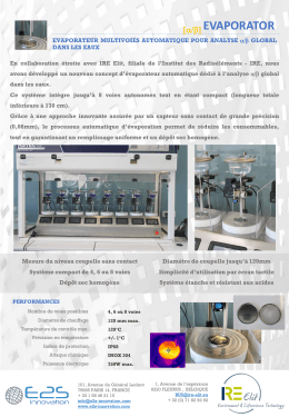 Fiche produit Evaporateur - e2s