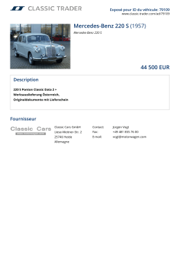 Mercedes-Benz 220 S (1957) 44 500 EUR