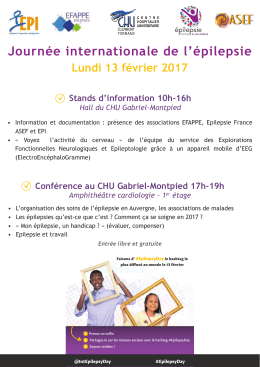 Journée internationale de l`épilepsie - CHU de Clermont
