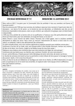 La Feuille d`Info - Site Officiel du Commando Ultra `84