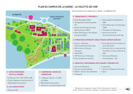 plan du campus de la garde - la valette-du-var