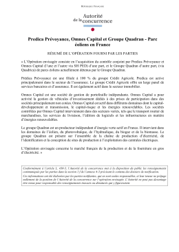 Predica Prévoyance, Omnes Capital et Groupe Quadran