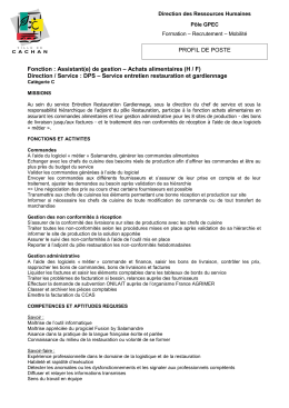 Achats alimentaires (H / F)