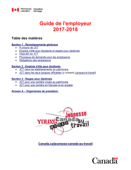 Guide de l`employeur - Association des musées canadiens