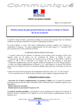 16012016 Renforcement grand froid - Pr&eacute;fecture de Seine-et