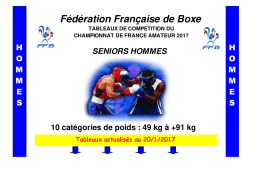Tab CFA SH 2017 - Fédération Française de Boxe