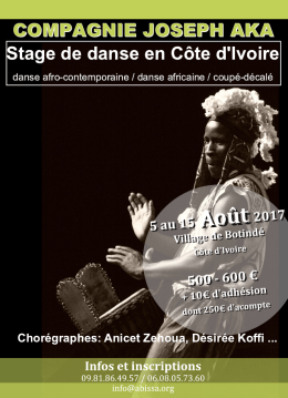 COMPAGNIE JOSEPH AKA Stage de danse en Côte d`Ivoire