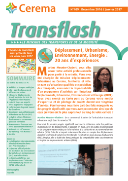 Transflash n&deg;409 - Cerema Territoires et ville