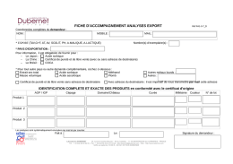 fiche d`accompagnement analyses export