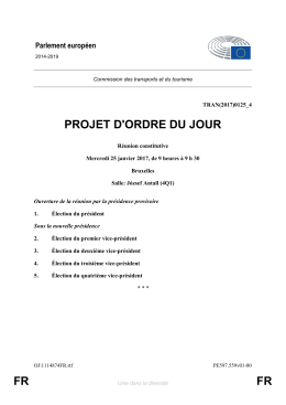 FR FR PROJET D`ORDRE DU JOUR