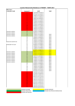 Tarif et disponibilit&eacute; - Location de vacances Giens