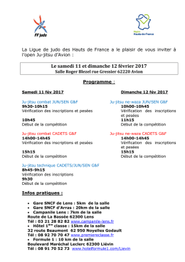 Le samedi 11 et dimanche 12 février 2017