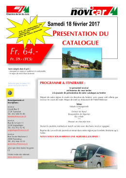 Course de pr&eacute;sentation du catalogue au Sentier
