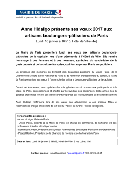 Anne Hidalgo pr&eacute;sente ses v&oelig;ux 2017 aux artisans