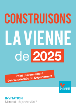 13 priorit&eacute;s d&eacute;partementales