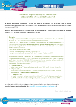 Avancement de grade des adjoints administratifs : Attention