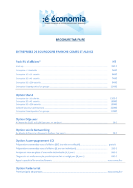 tarifs d&eacute;taill&eacute;s