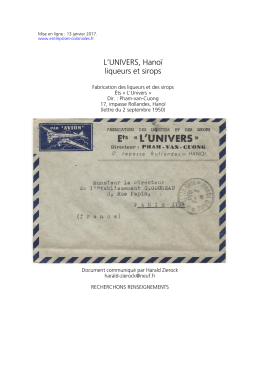 L`Univers, Hanoi - Les entreprises coloniales fran&ccedil;aises