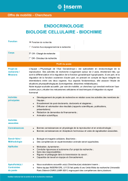 endocrinologie biologie cellulaire - biochimie