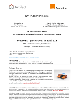 INVITATION PRESSE