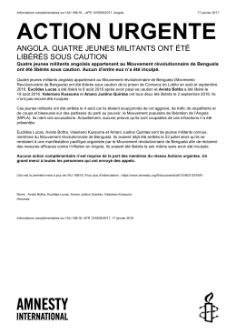 QUATRE JEUNES MILITANTS ONT ÉTÉ LIBÉRÉS SOUS CAUTION