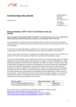 Nouvel émetteur d ETF