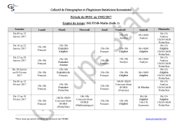 au 19/02/2017 Emploi du temps: ISE/ITS