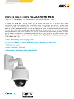 Caméra dôme réseau PTZ AXIS Q6045 Mk II