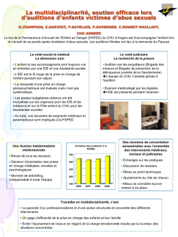 La multidisciplinarité, soutien efficace lors d`auditions d`enfants