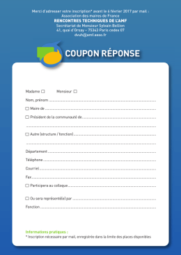 T&eacute;l&eacute;charger le coupon-r&eacute;ponse