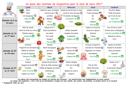 Les menus - Carpentras