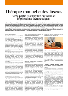 Thérapie manuelle des fascias