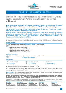 Mission VS16 : premier lancement de Soyuz depuis